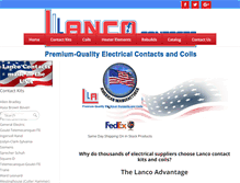 Tablet Screenshot of lancocontacts.com